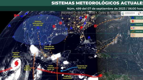 Pronóstico del clima para hoy jueves 7 de septiembre 2023 en Quintana Roo