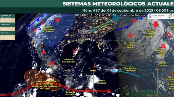 Pronóstico del clima para hoy viernes 1 de septiembre de agosto 2023 en Quintana Roo