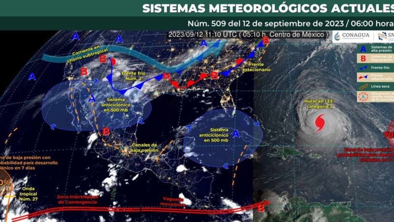 Pronóstico del clima para hoy miércoles 13 de septiembre 2023 en Quintana Roo
