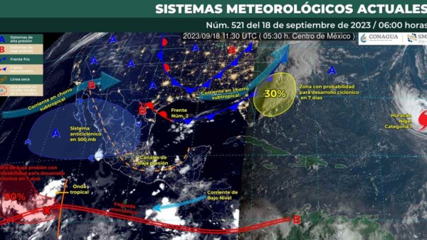Pronóstico del clima para hoy lunes 18 de septiembre 2023 en Quintana Roo