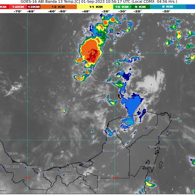 Pronóstico del clima para hoy viernes 1 de septiembre 2023 en Quintana Roo; cielo medio nublado con intervalos de chubascos en la entidad.
