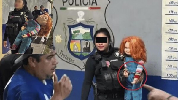 Policía de Coahuila logra arresto, de un muñeco Chucky!!