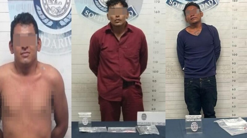 Tres detenidos y un moto recuperada en Playa del Carmen.