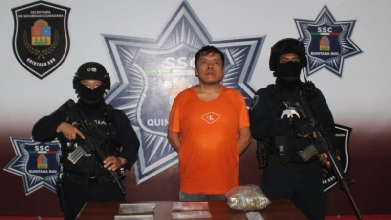 Detienen a sujeto por delitos contra la salud en Cancún