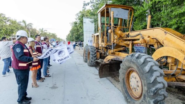 Diego Castañón pone en marcha la segunda etapa de la modernización en la avenida Cobá Sur.