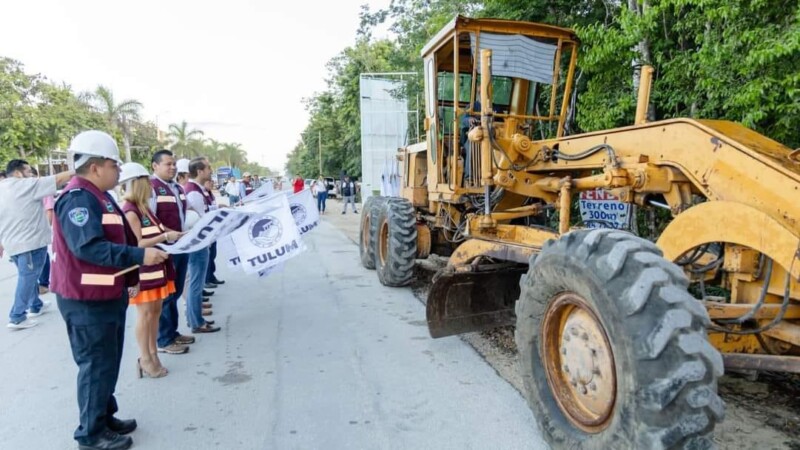 Diego Castañón pone en marcha la segunda etapa de la modernización en la avenida Cobá Sur.