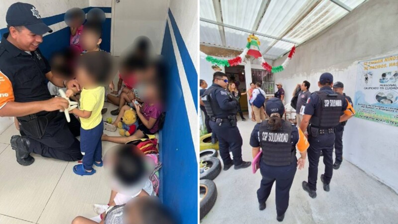 Rescatan a 19 niños y niñas de una guardería ilegal en Playa del Carmen.