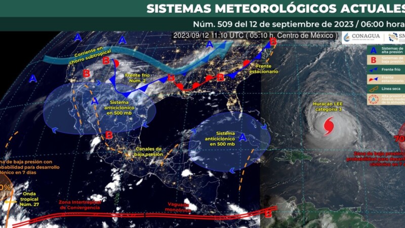 Pronóstico del clima para hoy martes 12 de septiembre 2023 en Quintana Roo