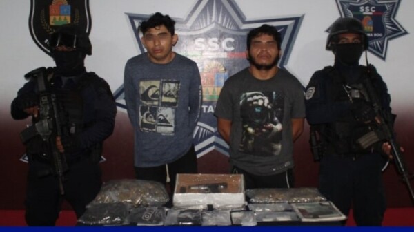 Captura la SSC Cancún a dos narcomenudistas