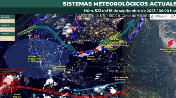 Pronóstico del clima para hoy martes 19 de septiembre 2023 en Quintana Roo