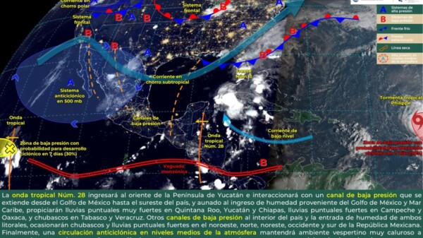 Pronóstico del clima para hoy miércoles 27 de septiembre 2023 en Quintana Roo