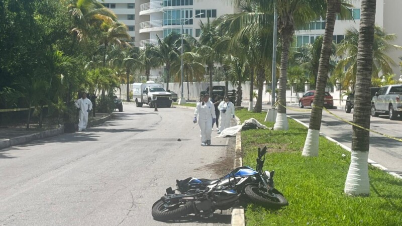 Trágica muerte de un motociclista en una avenida de la Sm 4 de Cancún