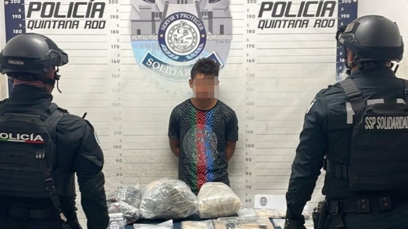Playa del Carmen: Capturan a un menor con más de 200 dosis de drogas