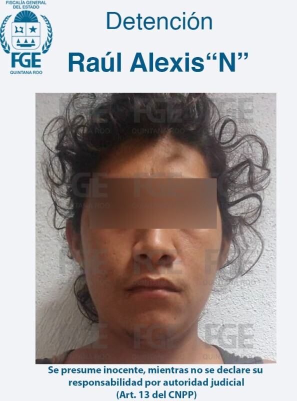 En Playa del Carmen aprehenden a sujeto por el delito de homicidio calificado; los hechos que se le imputan a Raúl Alexis “N” ocurrieron el 29 de septiembre pasado.