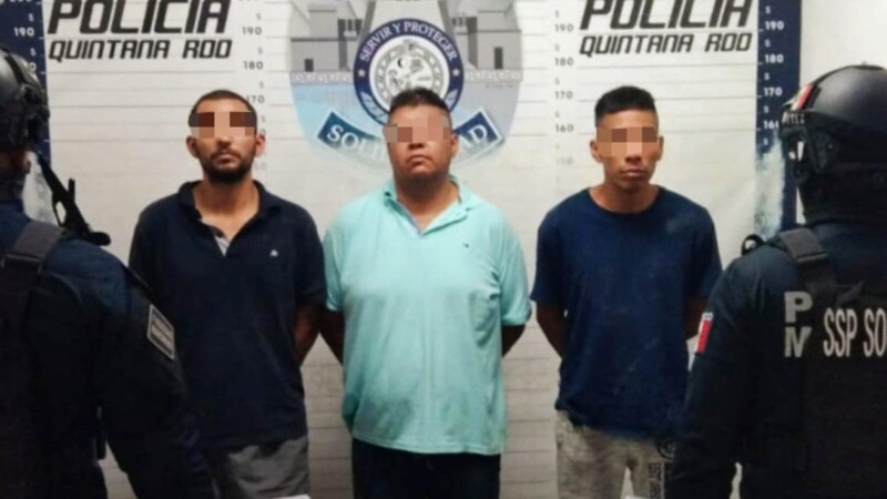 Cae en Playa del Carmen trío de narcomenudistas fuereños.