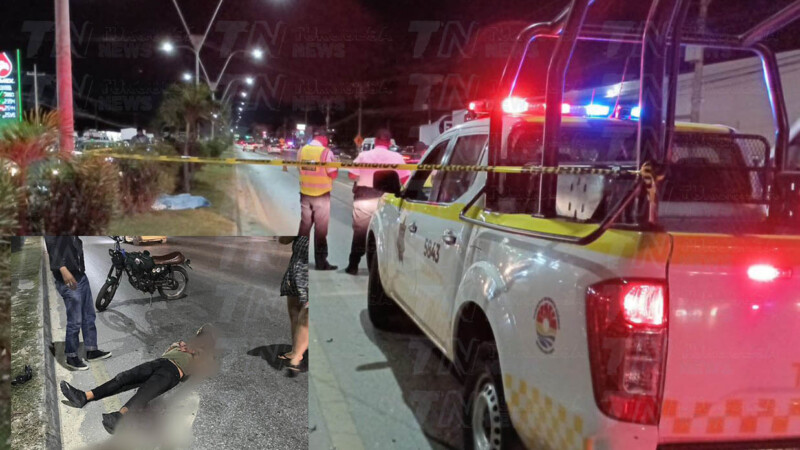 Motociclista atropella y mata a joven en la SM 104 de Cancún