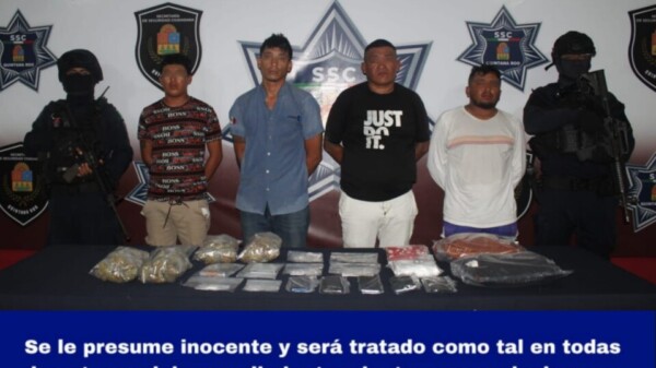 Captura la SSC a cuatro narcomenudistas en Cancún
