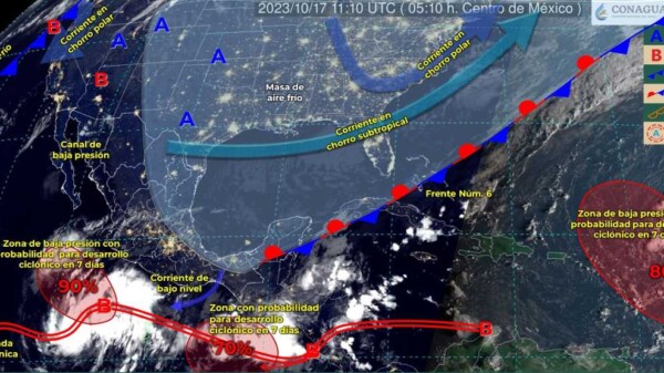 Pronóstico del clima para hoy martes 17 de octubre en Quintana Roo
