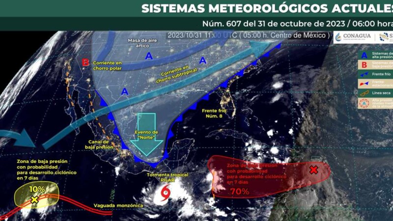 Pronóstico del clima para hoy martes 31 de octubre 2023 en Quintana Roo