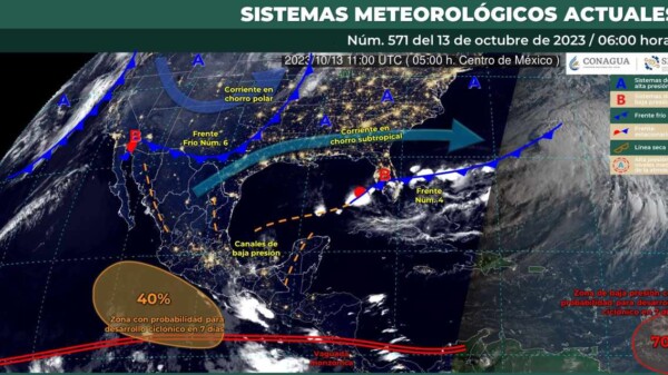 Pronóstico del clima para hoy viernes 13 de octubre 2023 en Quintana Roo.