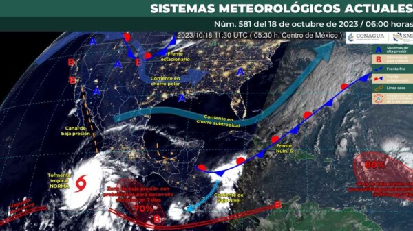 Pronóstico del clima para hoy miércoles 18 de octubre 2023 en Quintana Roo.