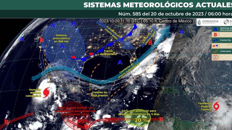 Pronóstico del clima para hoy viernes 20 de octubre 2023 en Quintana Roo