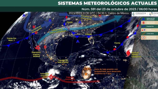 Pronóstico del clima para hoy lunes 23 de octubre 2023 en Quintana Roo