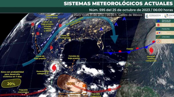 Pronóstico del clima para hoy miércoles 25 de octubre 2023 en Quintana Roo