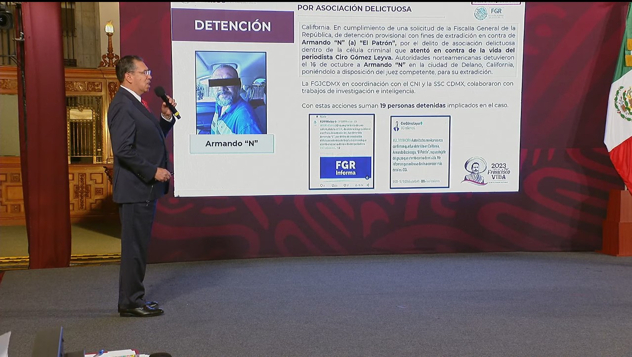 El arresto de Armando Escárcega Valdez fue llevado a cabo en Delano, California, e inmediatamente fue puesto a disposición a un Juez para comenzar con el proceso de extradición.