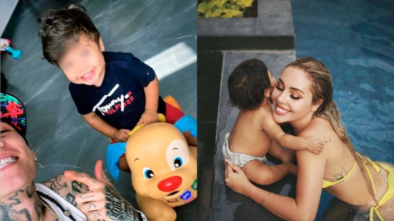 Critican a Santa Fe Klan por enseñar el rostro de su hijo Luka