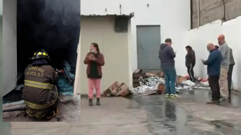 Arde bodega del IMSS en CDMX