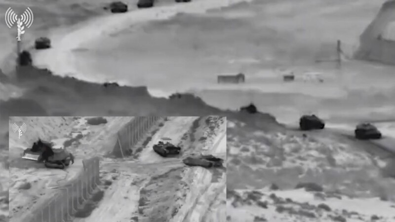 Penetra columna de blindados de Israel a Franja de Gaza