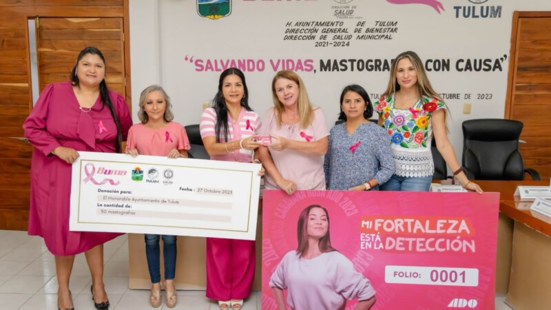 Donan al Ayuntamiento de Tulum 80 estudios de mastrografía