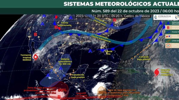 Pronóstico del clima para hoy domingo 22 de octubre 2023 en Quintana Roo