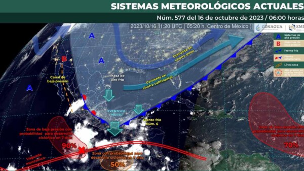 Pronóstico del clima para hoy lunes 16 de octubre 2023 en Quintana Roo