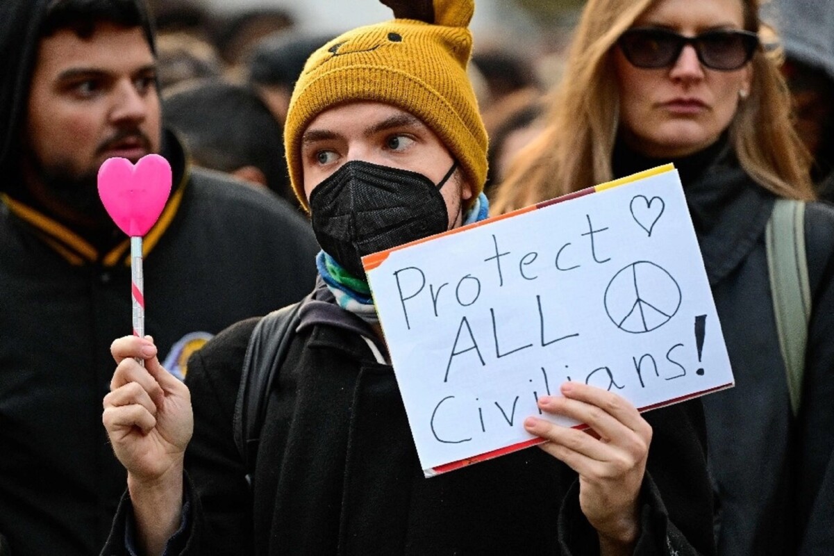 Protestas en Berlín, Alemania.