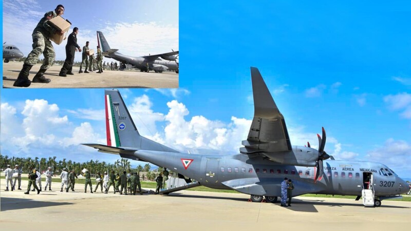 Realiza Sedena puente aéreo en Guerrero