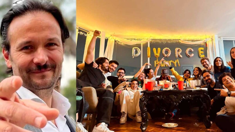 Amigos de Rodrigo Cachero organizaron una fiesta de divorcio