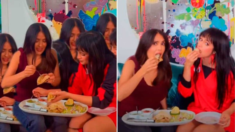 Salma Hayek y Camila Cabello celebran el Día Nacional del Taco en Londres