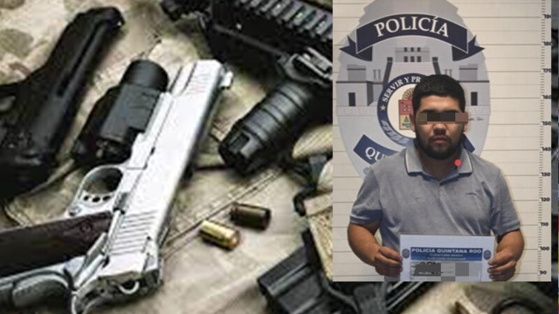 Detienen a presunto traficante de armas en zona hotelera de Cancún