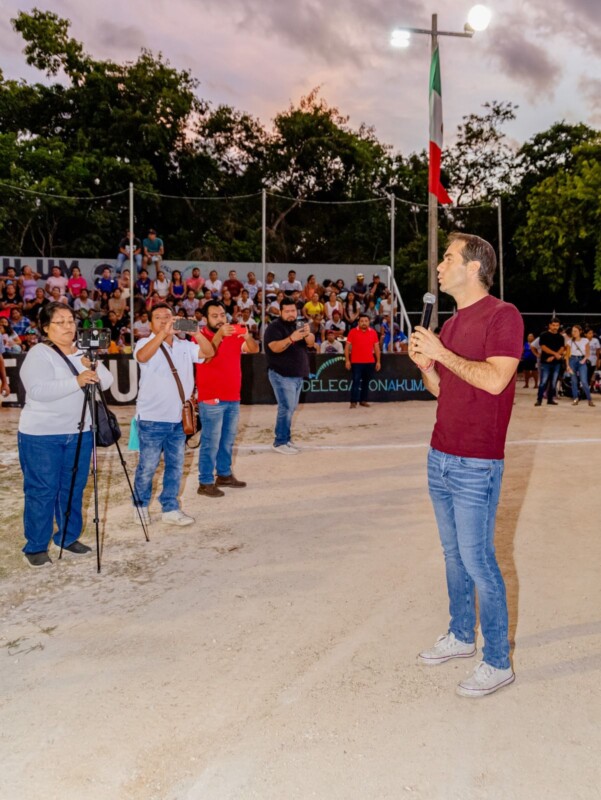 Diego Castañón le cumple a Akumal con nuevas instalaciones deportivas; “Somos una administración comprometida con el deporte y la comunidad; afirmó el edil.