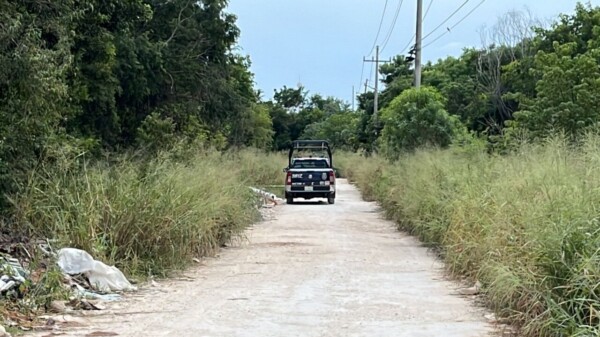 Hallan una osamenta en camino de terracería en la Supermanzana 214 de Cancún