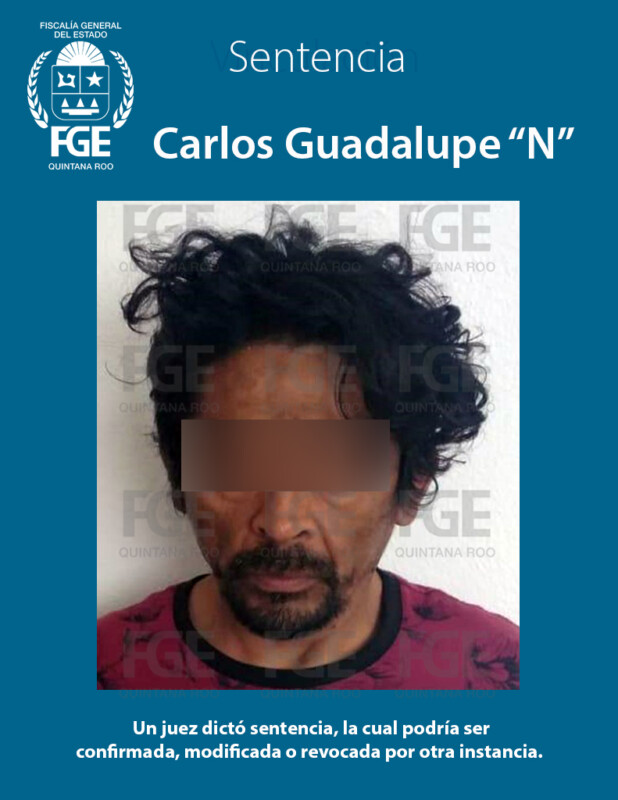 Condenan a 33 años de cárcel a frustrado homicida en Cozumel; Carlos Guadalupe “N” fue imputado por hechos ocurridos el 14 de marzo de 2021.