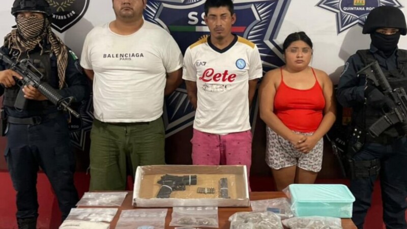 Detienen a tres narcomenudistas en Villas del Mar