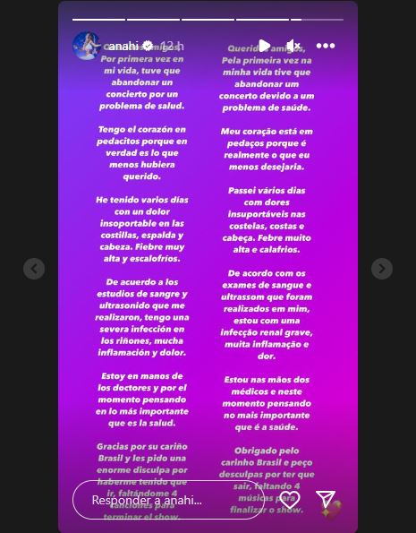 Anahí abandona concierto de RBD en Brasil en ambulancia