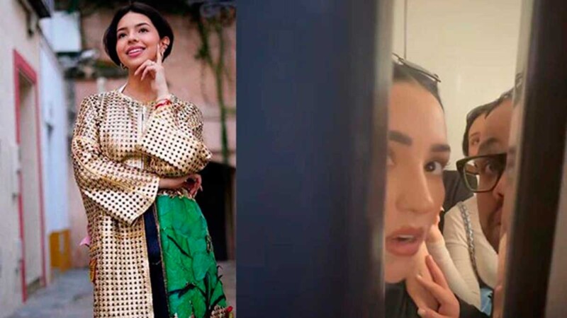 Ángela Aguilar se queda atrapada en un elevador en España