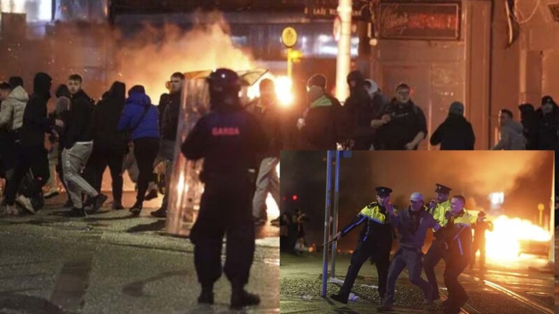 Jornada de disturbios en Dublin deja 34 detenidos