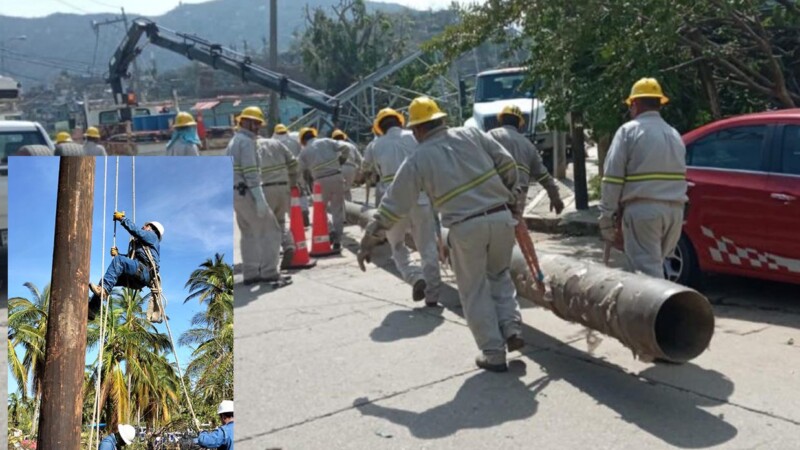 Restablece CFE energía eléctrica al 99 por ciento en Guerrero