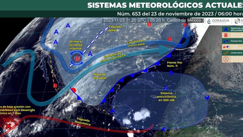 Pronóstico del clima para hoy jueves 23 de noviembre 2023 en Quintana Roo