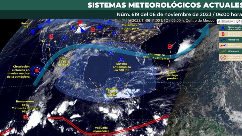 Pronóstico del clima para hoy lunes 6 de noviembre 2023 en Quintana Roo